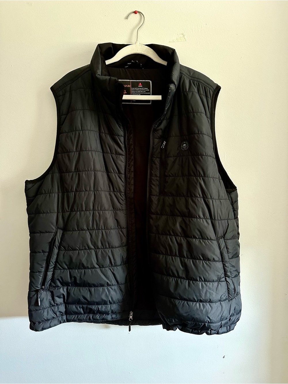 Men's Black Quilted Insulated Vest